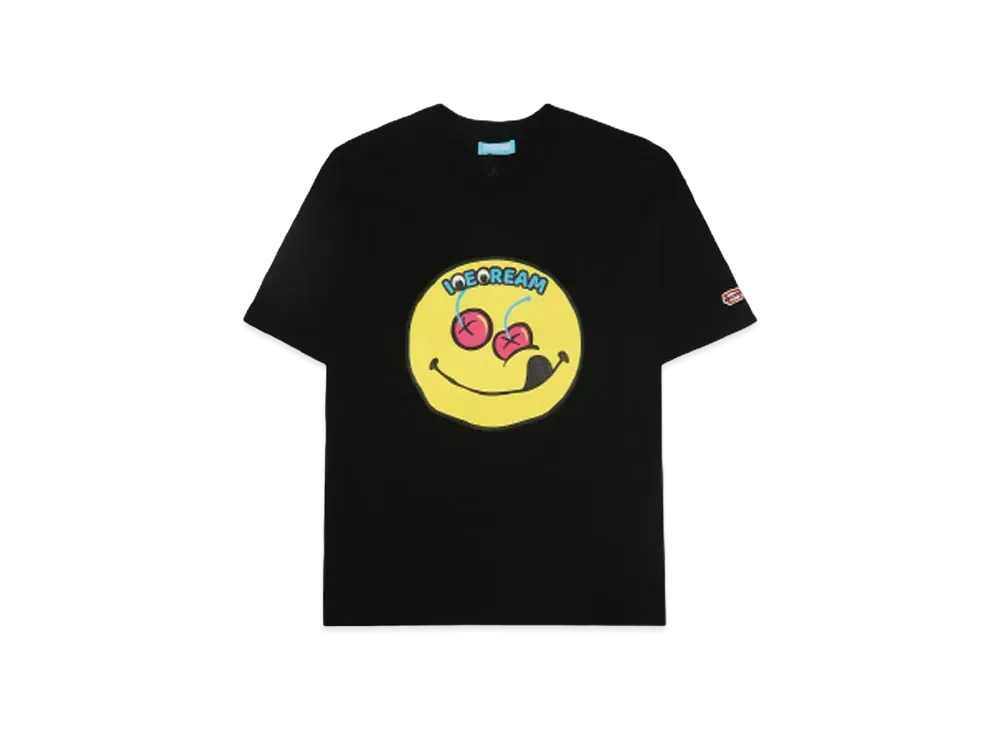 ICECREAM COTTON T-SHIRT SMILE ICECREAM "BLACK"