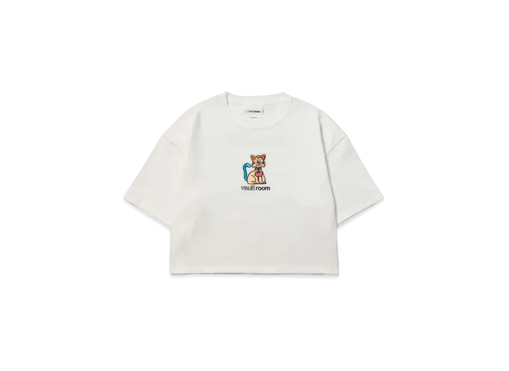 VAULTROOM Key Cat Cropped Tee "White"