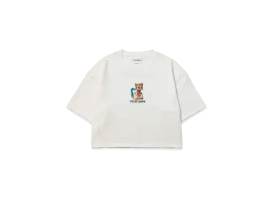 VAULTROOM Key Cat Cropped Tee "White"
