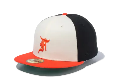 NEW ERA 59Fifty Fear of God Essentials the Classic Collection Baltimore Orioles "Chrome White/Black Orange"