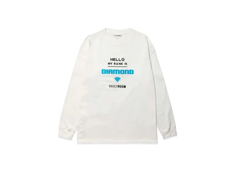ボルトルーム ダイヤモンド L/S Tシャツ "ホワイト"