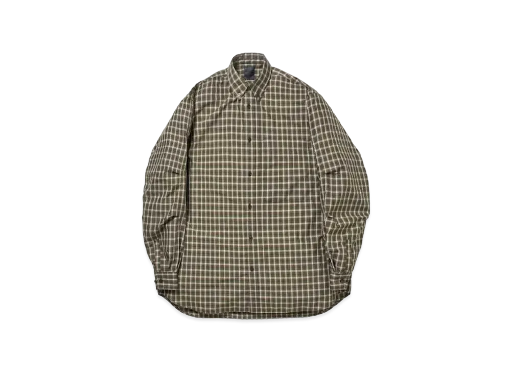 DAIWA PIER39 Tech Button Down Shirts L/S Mini Plaids "Olive"
