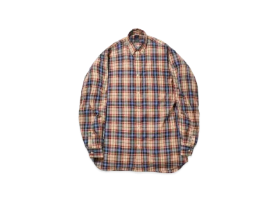 DAIWA PIER39 Tech Button Down Shirts L/S Tartan Plaids "Beige"