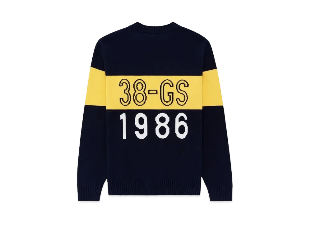 Aime Leon Dore 38-GS Offshore Knit Crewneck Sweater "Blue"