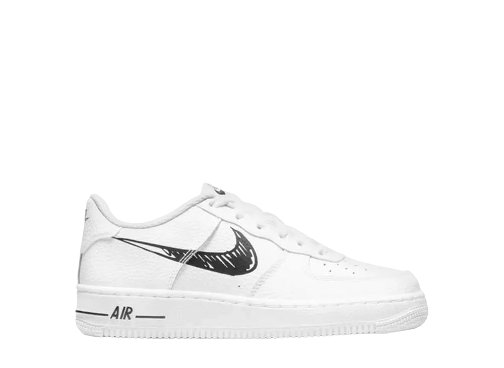 Nike GS Air Force 1 Low Sketch "White/Black"