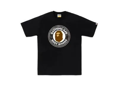 A BATHING APE Layered Line Camo Busy Works Tee "Black/Black"
