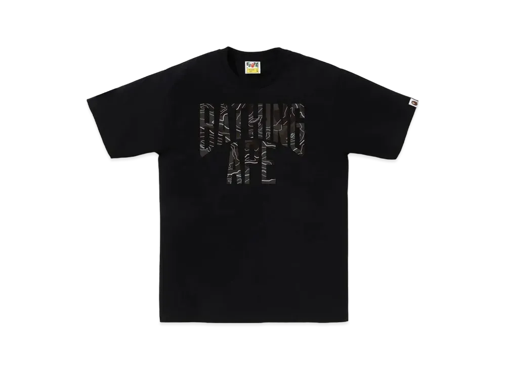 A BATHING APE Layered Line Camo NYC Logo Tee "Black/Black"