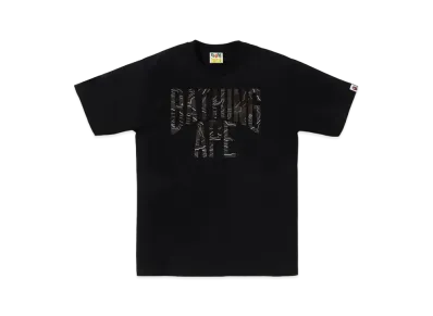 A BATHING APE Layered Line Camo NYC Logo Tee "Black/Black"