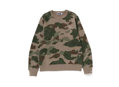 A BATHING APE Layered Line Camo Crewneck "Beige"