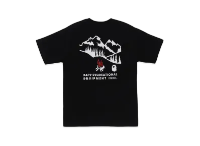 A BATHING APE A Camping Ape One Point Tee "Black"