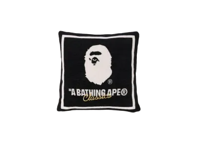 A BATHING APE Square Cushion "Black"