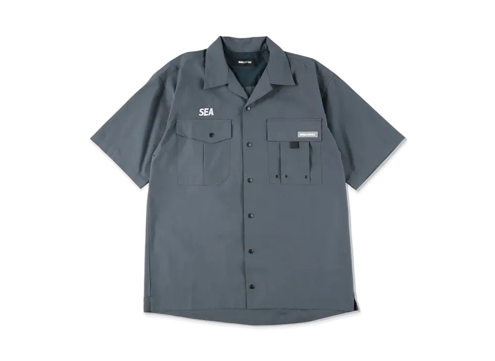 WIND AND SEA Water Repellent Nylon Shirt "Navy"