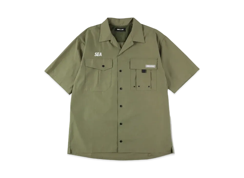 WIND AND SEA Water Repellent Nylon Shirt "Khaki"