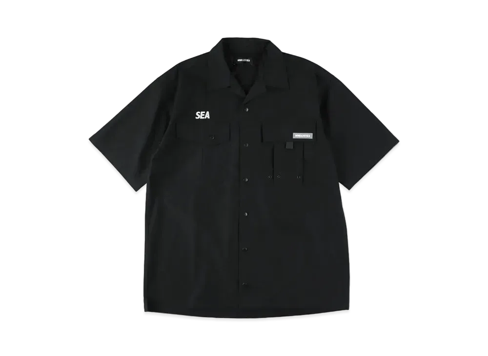 WIND AND SEA Water Repellent Nylon Shirt "Black"
