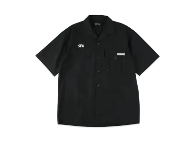 WIND AND SEA Water Repellent Nylon Shirt "Black"