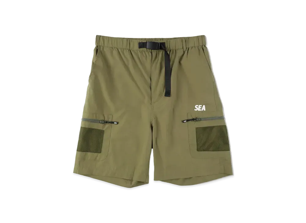 WIND AND SEA Water Repellent Nylon Cargo Shorts "Khaki"