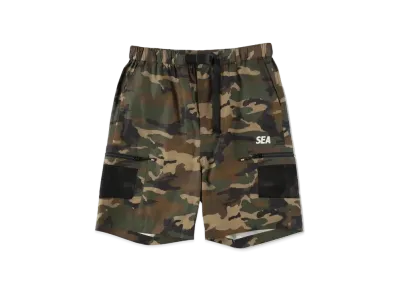 WIND AND SEA Water Repellent Nylon Cargo Shorts "Woodland"