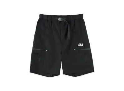 WIND AND SEA Water Repellent Nylon Cargo Shorts "Black"