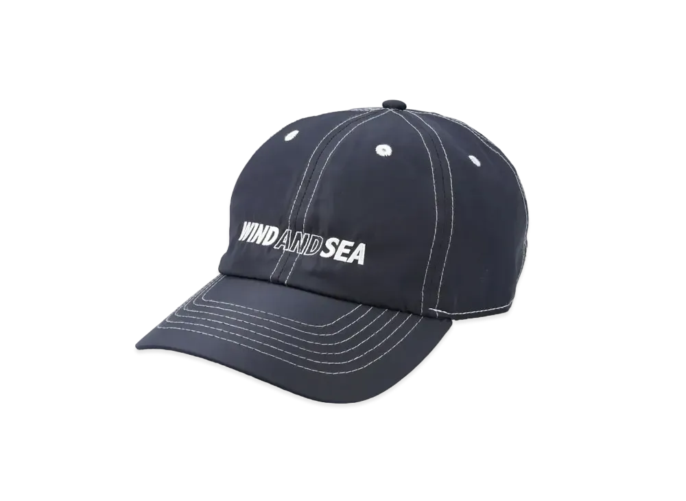 WIND AND SEA White Stitching Low Cap "Navy"