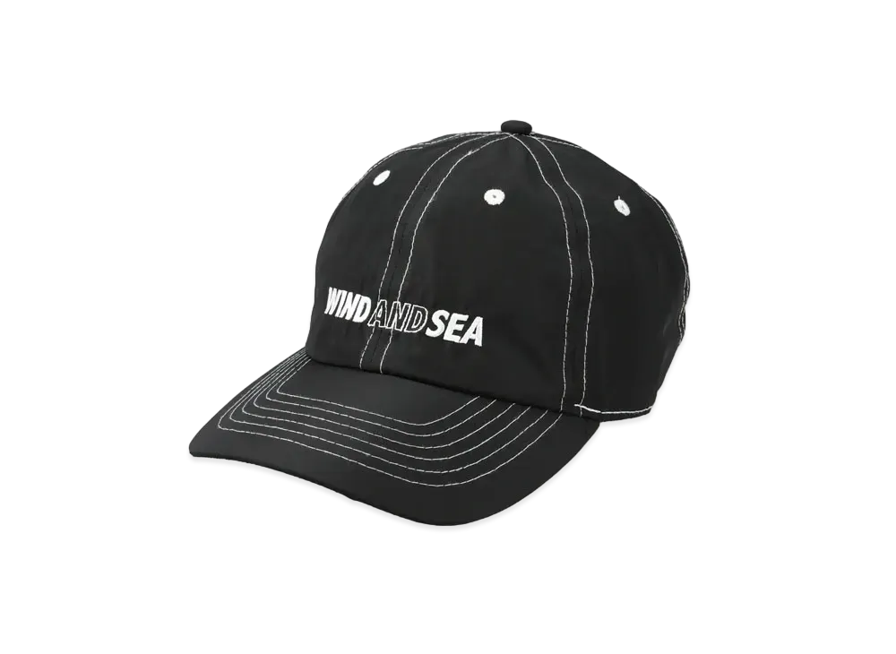 WIND AND SEA White Stitching Low Cap "Black"