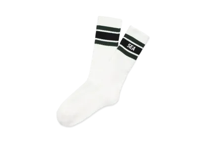 WIND AND SEA One Point Socks "Green Line"