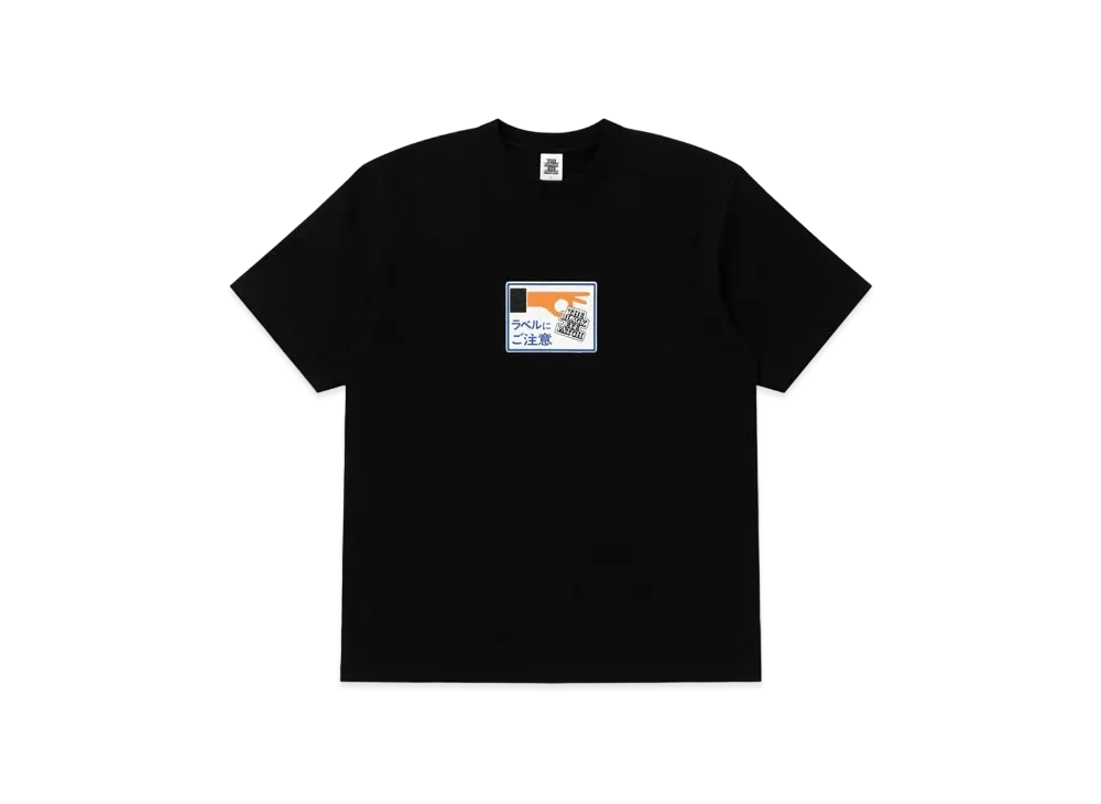Black Eye Patch Label Caution Tee "Black"