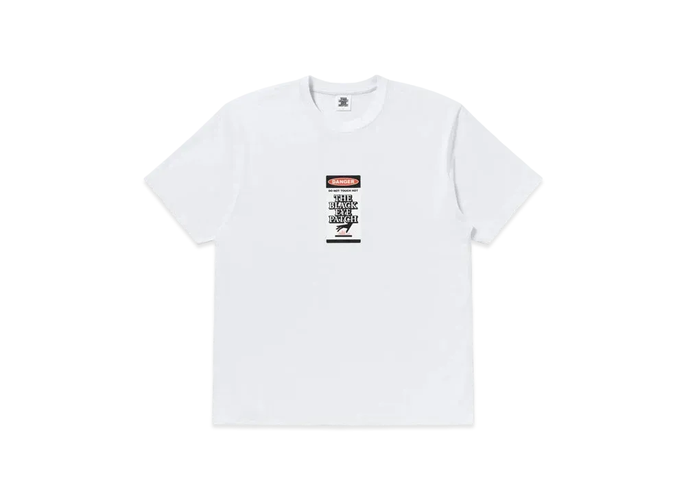Black Eye Patch Danger Hot Label Tee "White"