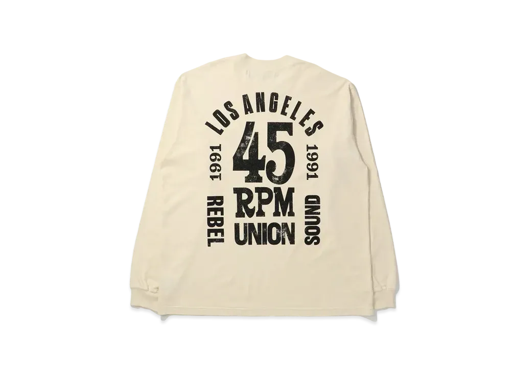 UNION Rebel Sound Elevated L/S Tee "White"