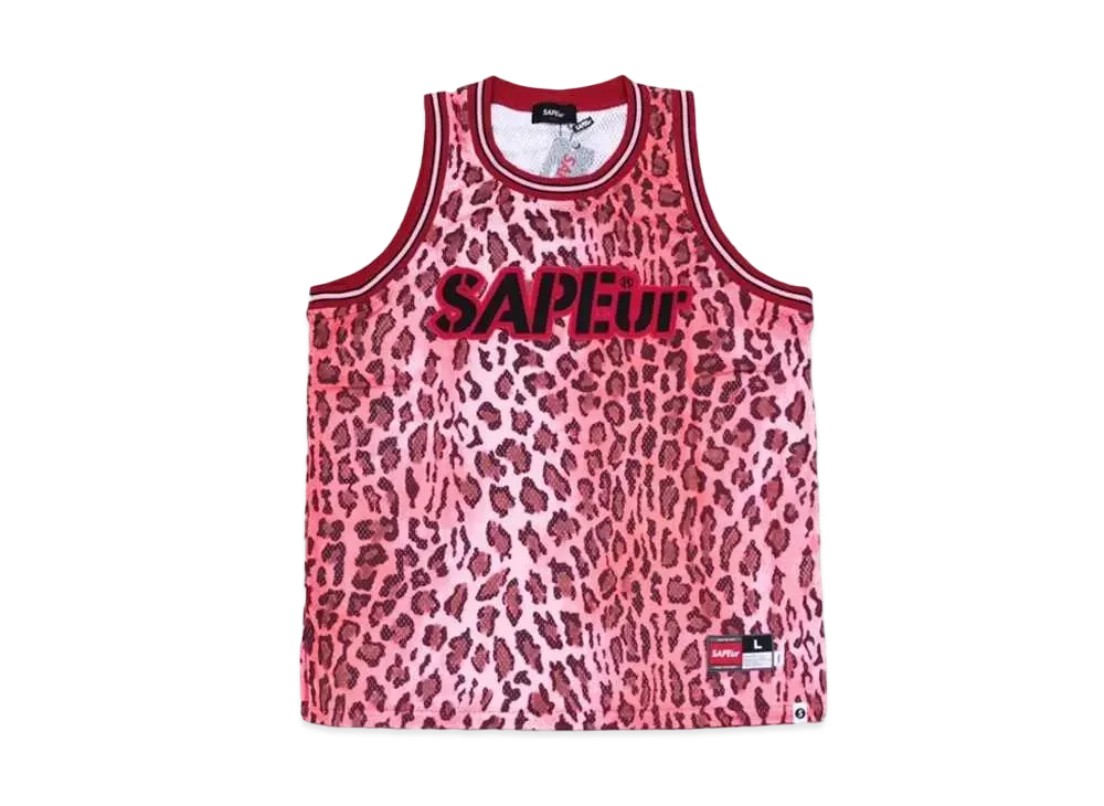 SAPEur Basket Tank Top "Leopard Red"