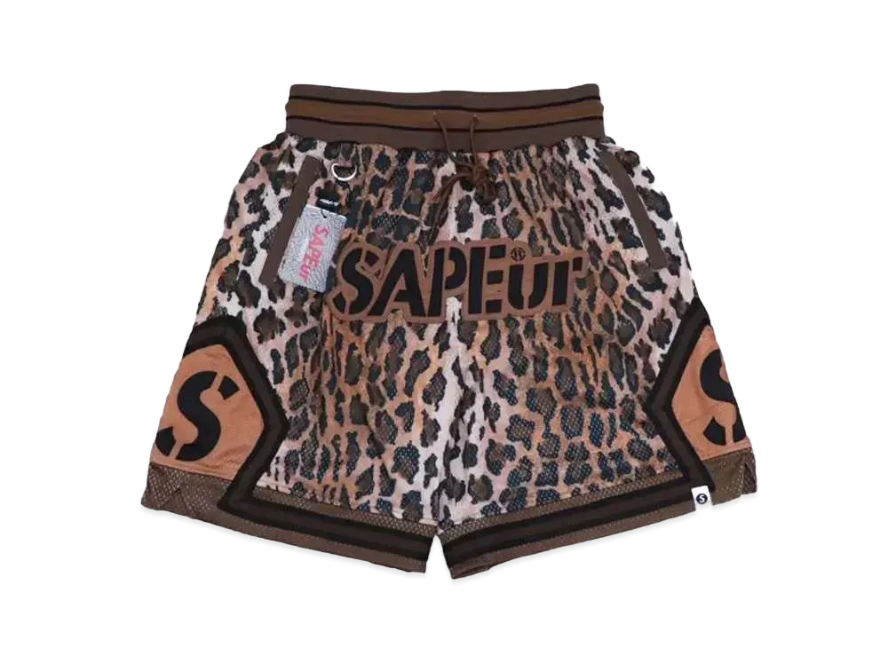 SAPEur Basket Shorts "Leopard Brown"