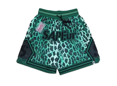 SAPEur Basket Shorts "Leopard Green"