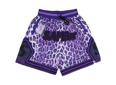 SAPEur Basket Shorts "Leopard Purple"