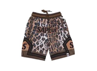 SAPEur Basket Shorts Kids "Leopard Brown"