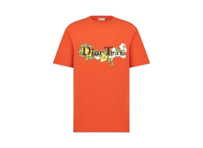 Dior Tears T-Shirt Relaxed-Fit Slub Cotton Jersey "Red"