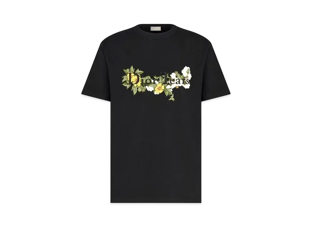 Dior Tears T-Shirt Relaxed-Fit Slub Cotton Jersey "Black"