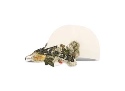 Dior Tears Baseball Cap Cotton Canvas With Embroidered Beads and Crystals "Beige/Multicolor"