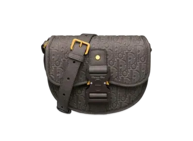 Dior Tears Mini Gallop Bag With Strap Antique Calfskin With Embossed Dior Oblique Motif "Brown"