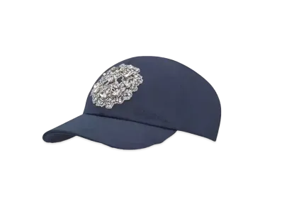 Dior Tears Baseball Cap Cotton Canvas and Crystals "Navy Blue/White"
