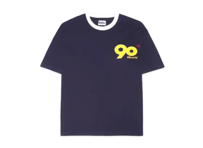9090 Logo Ringer Tee "Navy"