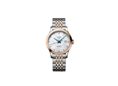 Longines Record Collection 30.00 mm "White Mother-of-Pearl/Stainless Steel/Rose Gold" L2.321.5.87.7