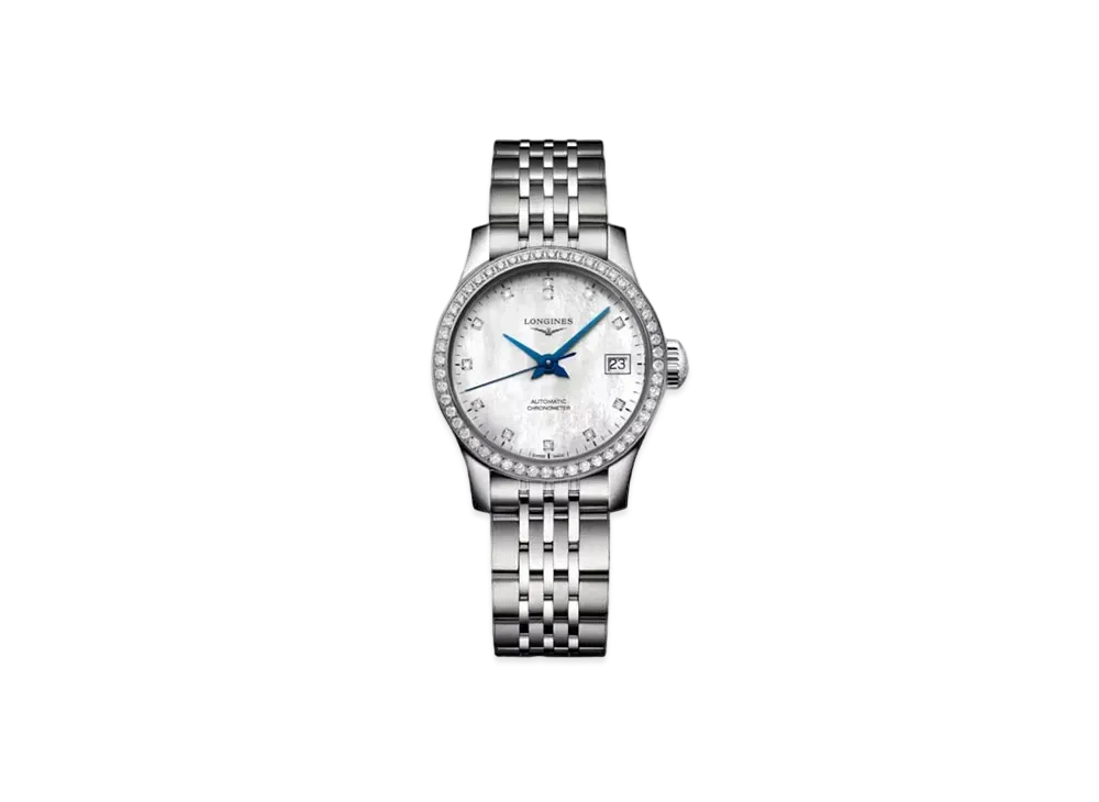 Longines Record Collection 26.00 mm "White Mother-of-Pearl/Stainless Steel" L2.320.0.87.6