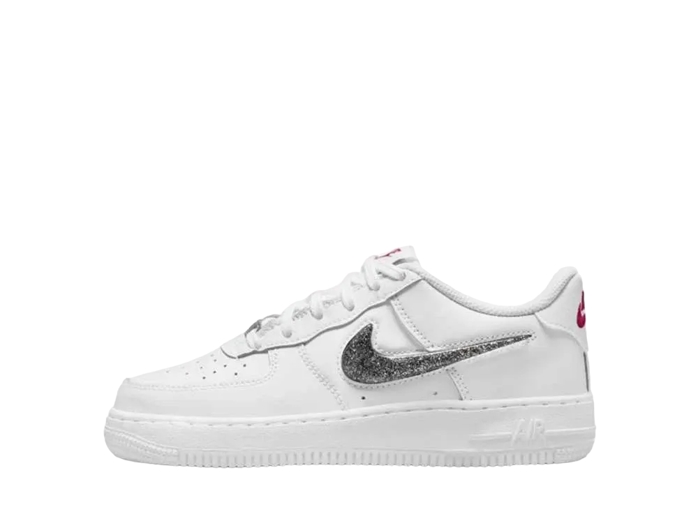 Nike GS Air Force 1 Low LV8 "White/Metallic Silver"
