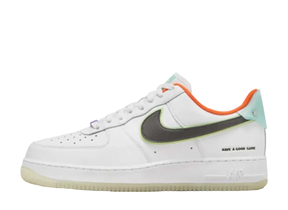 ナイキ エアフォース1 ロー ハブ ア グッド ゲーム "ホワイト/ブラック"
