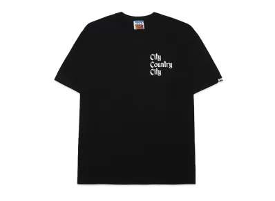 CITY COUNTRY CITY COTTON T-SHIRT CITY COUNTRY CITY "BLACK"