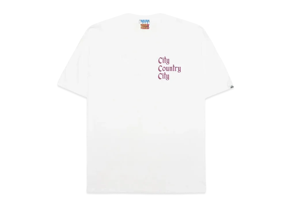 CITY COUNTRY CITY COTTON T-SHIRT CITY COUNTRY CITY "WHITE"