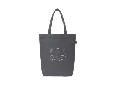 WIND AND SEA x DENHAM Canvas Tote Bag "Charcoal"