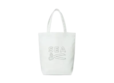WIND AND SEA x DENHAM Canvas Tote Bag "White"