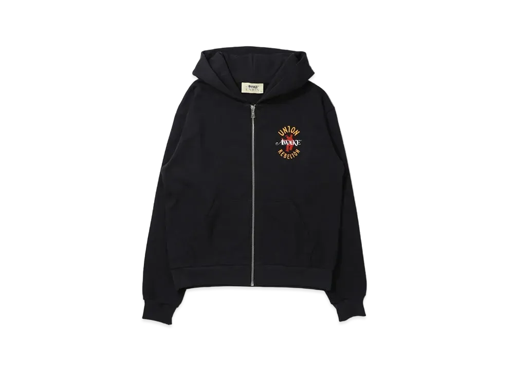UNION x AWAKE NY Lockup Zip Hoodie "Black"