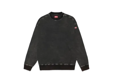 DIESEL D-Krib Track Denim Sweatshirt "BLACK/DARK GRAY"