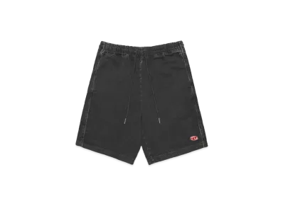 DIESEL D-Boxy Track Denim Shorts "BLACK/DARK GRAY"